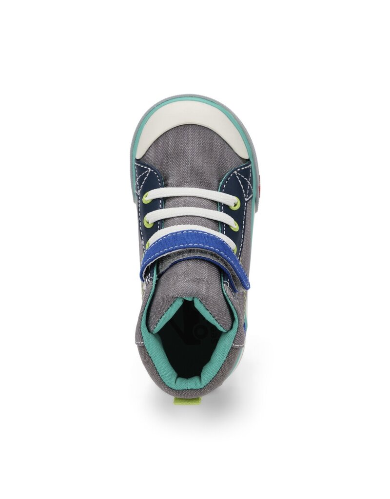 See Kai Run Dane Hightops Grey Denim/Blue