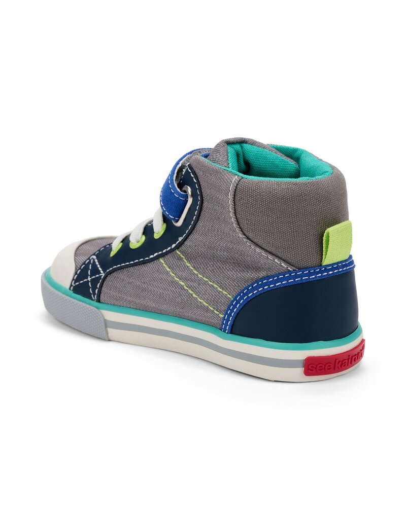 See Kai Run Dane Hightops Grey Denim/Blue