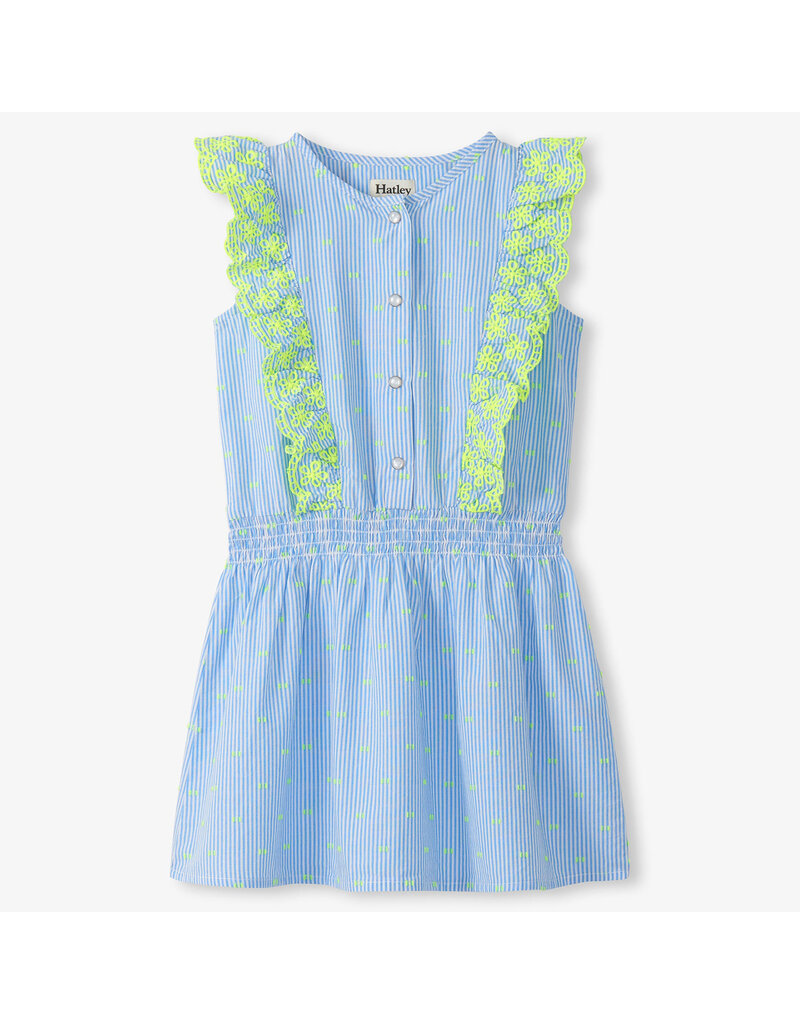 Hatley Neon Dots Scallop Ruffle Dress