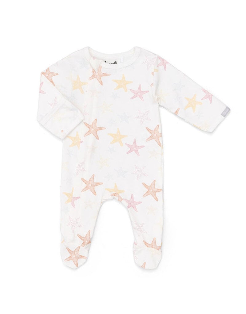 Starfish Footed Sleeper, Cream