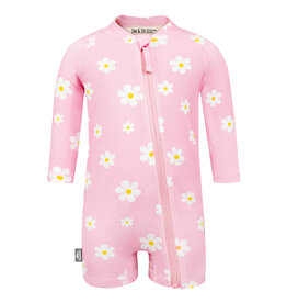 Jan and Jul Pink Daisy 1-pc UV Shorts Suit