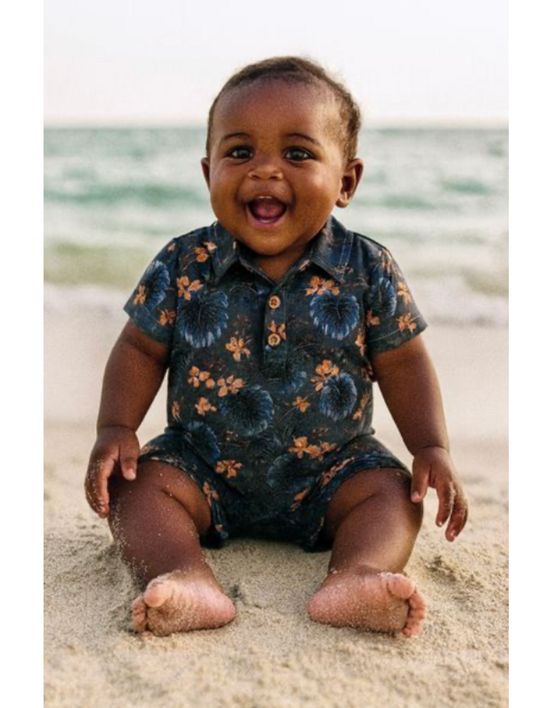 Me & Henry Molokai Romper, Navy