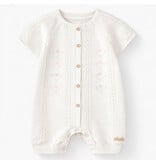 Souris Mini Baby Cream Knit Pointelle Romper
