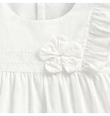 Souris Mini White Cotton/Linen Baby Dress