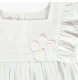 Souris Mini White Cotton/Linen Dress
