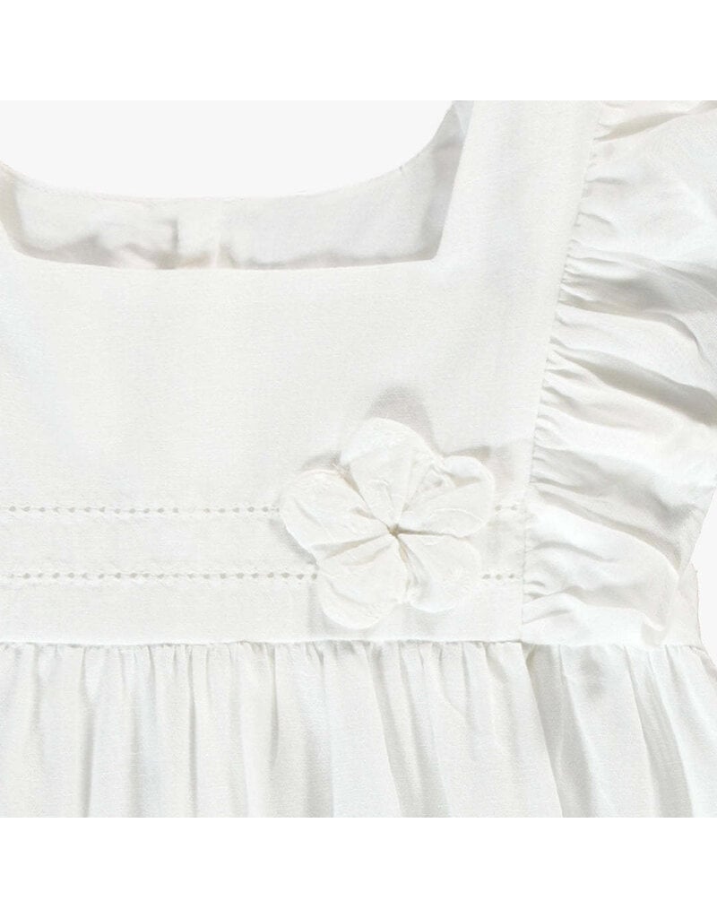 Souris Mini White Cotton/Linen Dress