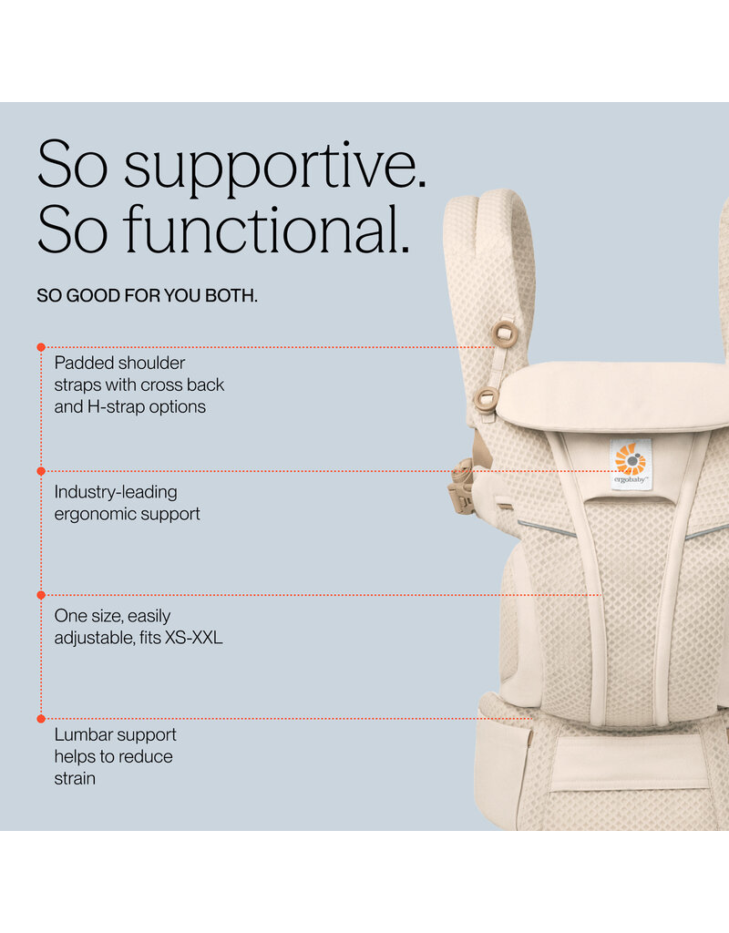 ErgoBaby Omni Breeze Baby Carrier w/ SoftFlex Mesh, Graphite Grey