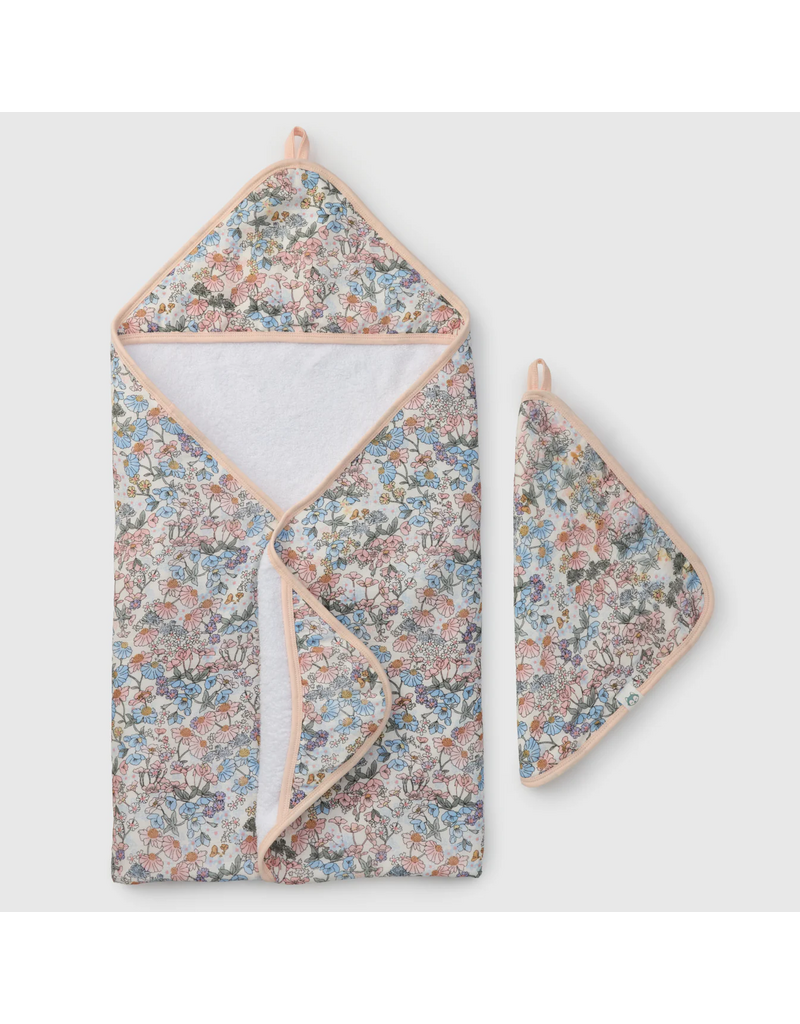 Loulou Lollipop English Garden Hooded Towel & Cloth