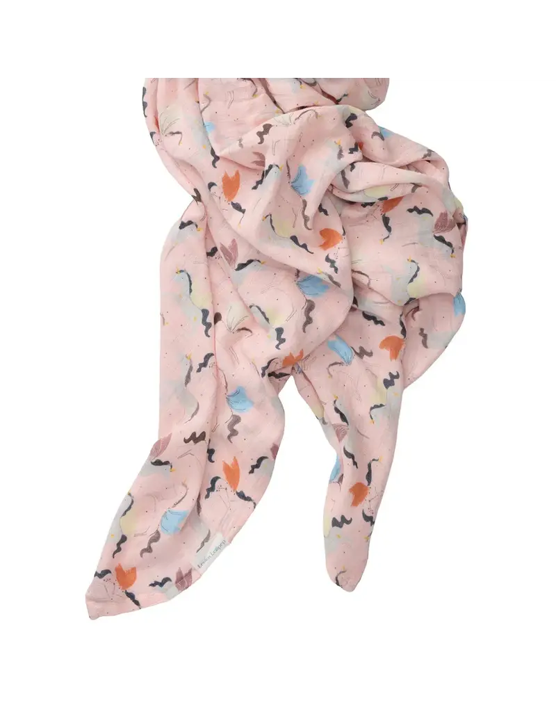 Loulou Lollipop Unicorn Ballet Bamboo Swaddle