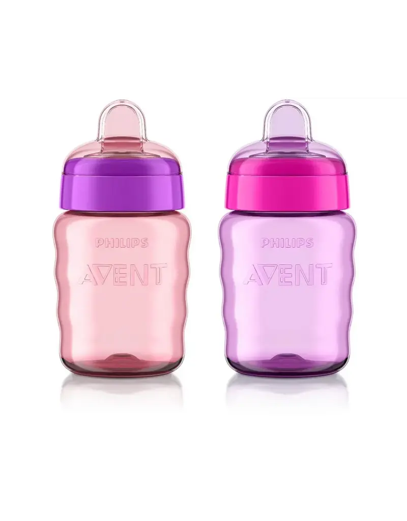Philips Avent Easy Sippy Classic Spout Cup 9oz, 2pk, Pink