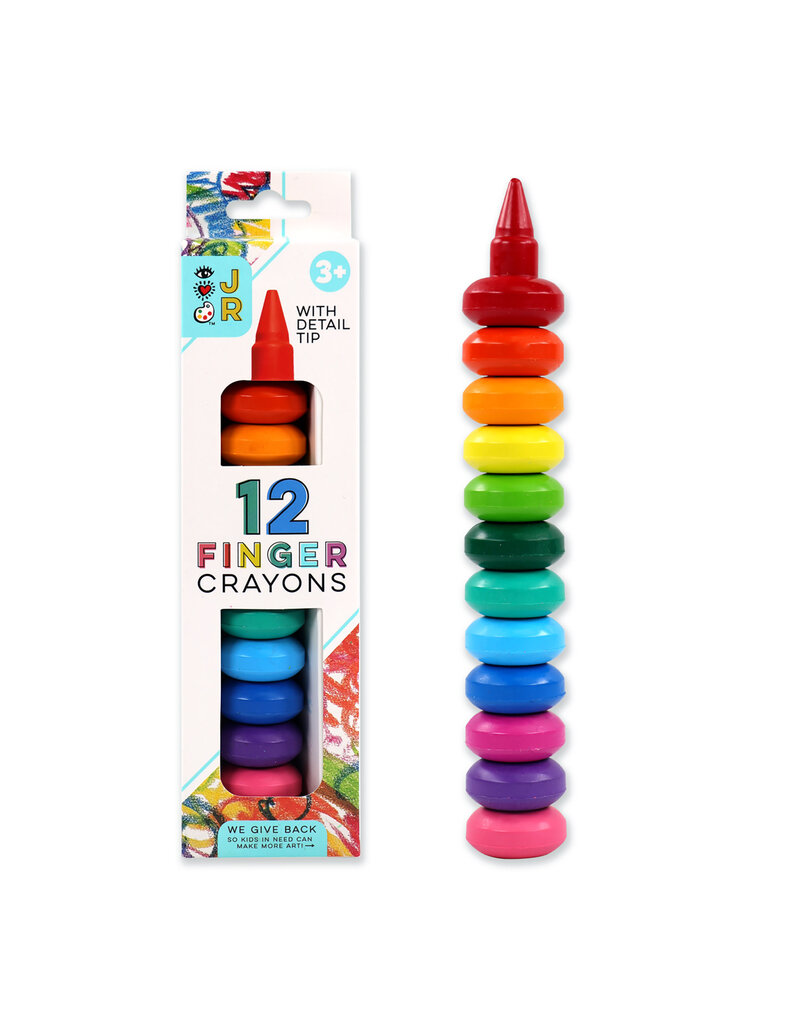 Bright Stripes Finger Crayons (12pk)