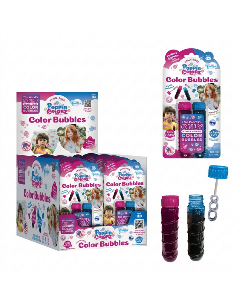 South Beach Bubbles PoppinColorz 2-Pack Colour Bubble Tubes