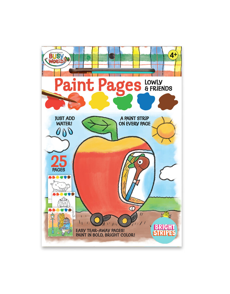 Bright Stripes Busy Town Paint Pages 4y+