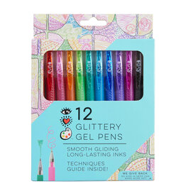 Bright Stripes Glitter Gel Pens (12pk) 5y+