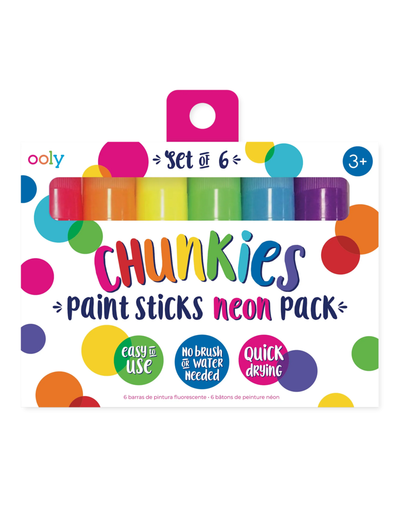 Ooly Chunkies Neon  Paint Sticks - 6pk 3y+