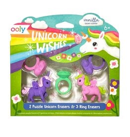 Ooly Scented Puzzle Erasers: Unicorn Wishes 5y+