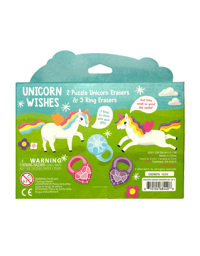 Ooly Scented Puzzle Erasers: Unicorn Wishes 5y+