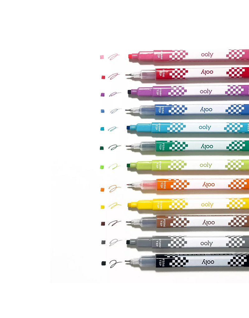 Ooly Stamp-a-Square: Double Ended Markers (12pk) 5y+