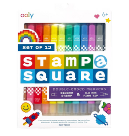 Ooly Stamp-a-Square: Double Ended Markers (12pk) 5y+
