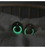 Bibs Bibs Pacifier 2pk 0-6m, Black GLOW