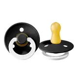 Bibs Bibs Pacifier 2pk 6-18m, Black GLOW