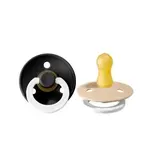 Bibs Bibs Pacifier 2pk 18-36m, Vanilla GLOW/Black GLOW