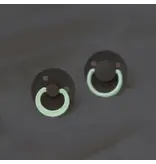 Bibs Bibs Pacifier 2pk 18-36m, Vanilla GLOW/Black GLOW