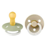 Bibs Bibs Pacifier 2pk 18-36m, Vanilla GLOW/Sage GLOW
