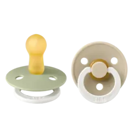 Bibs Bibs Pacifier 2pk 18-36m, Vanilla GLOW/Sage GLOW