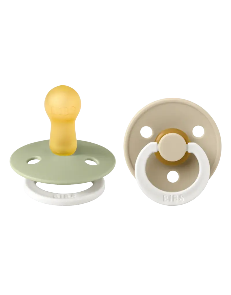 Bibs Bibs Pacifier 2pk 18-36m, Vanilla GLOW/Sage GLOW