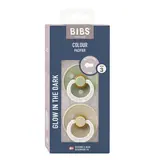 Bibs Bibs Pacifier 2pk 18-36m, Vanilla GLOW/Sage GLOW