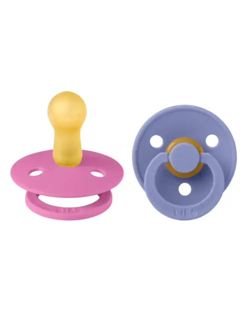 Bibs BIBS Pacifier 2pk 0-6m, Bubblegum/Peri