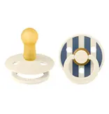 Bibs Bibs Pacifier 2pk Size 1, Studio Ivory/Steel Blue Mix
