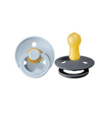 Bibs Bibs Pacifier 2pk 18-36m, Baby Blue/Iron