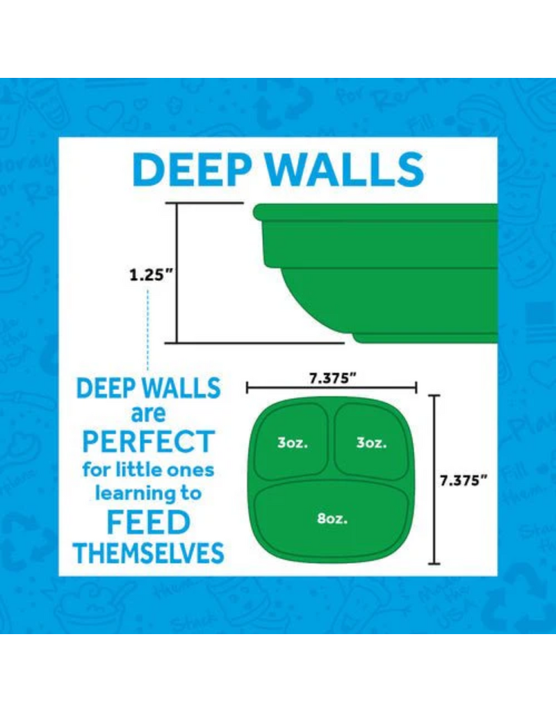 Re-Play Divided Plate - Aqua