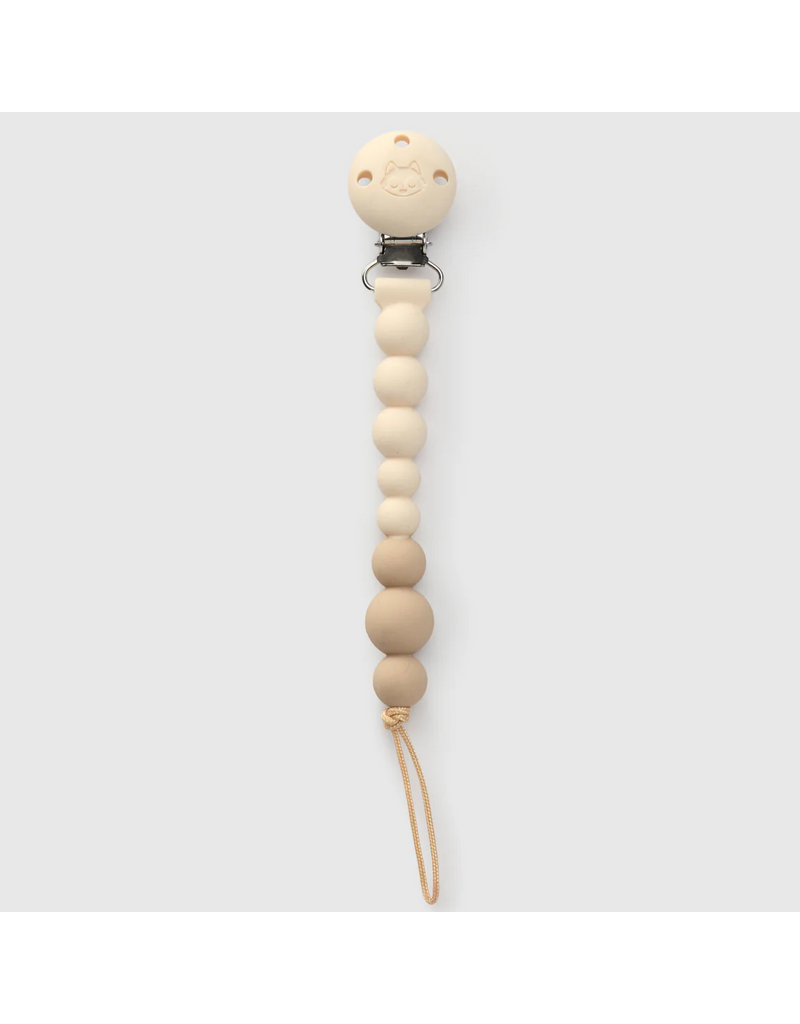 Loulou Lollipop OneC™ Silicone Pacifier Clip - Coconut Milk