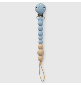 Loulou Lollipop OneC™ Silicone Pacifier Clip - Blue Fog