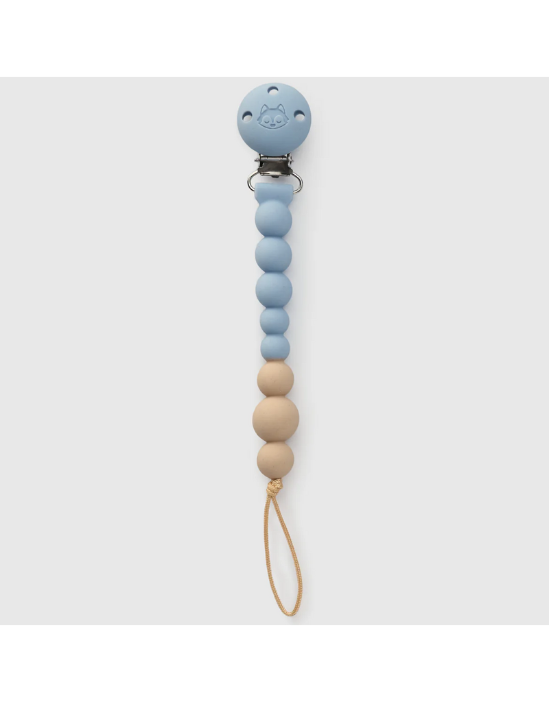 Loulou Lollipop OneC™ Silicone Pacifier Clip - Blue Fog