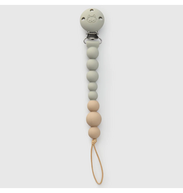 Loulou Lollipop OneC™ Silicone Pacifier Clip - Grey