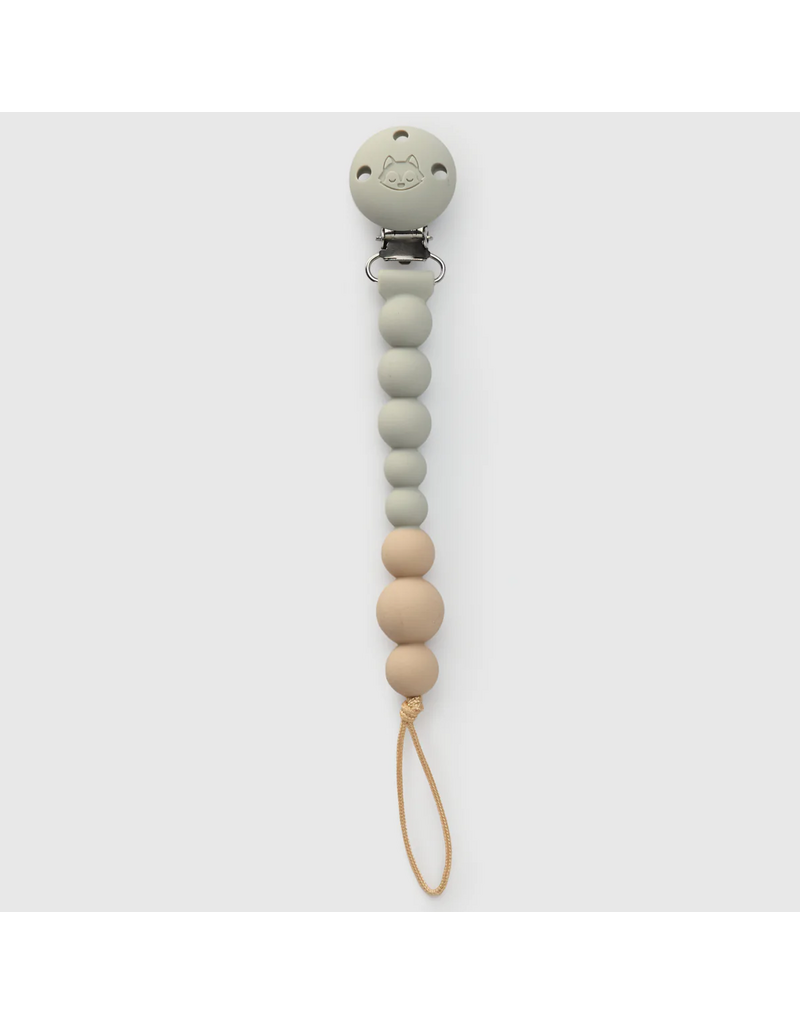 Loulou Lollipop OneC™ Silicone Pacifier Clip - Grey