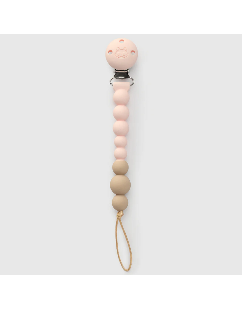 Loulou Lollipop OneC™ Silicone Pacifier Clip - Pink Quartz