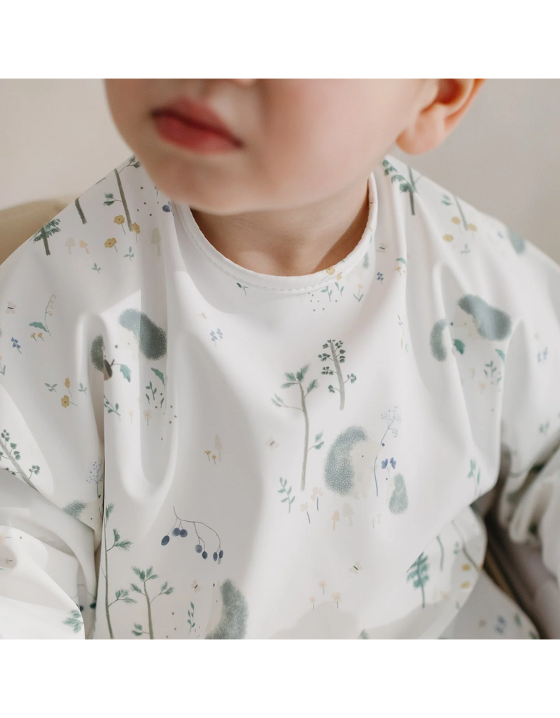 Loulou Lollipop Long Sleeve Waterproof Bib - Hedgehogs