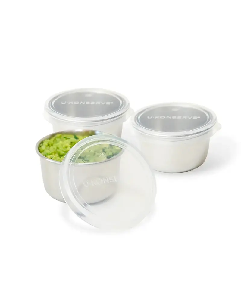 Kids Konserve Stainless Steel Dip Containers with Silicone Lid (Set of 3)
