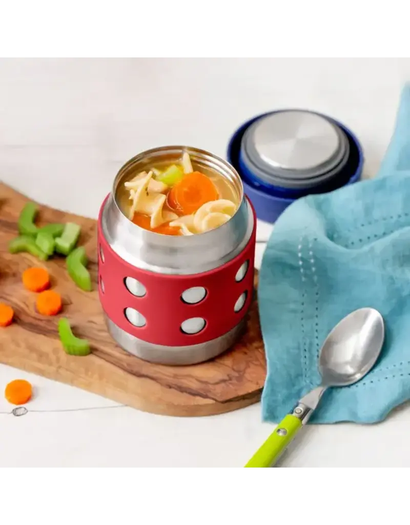 Lunchbots 8oz Thermal Dots Food Container, Orange