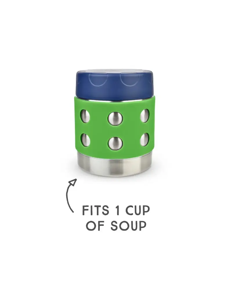 Lunchbots 8oz Thermal Dots Food Container, Orange