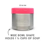Lunchbots 12 oz Wide Thermal Food Container, Pink