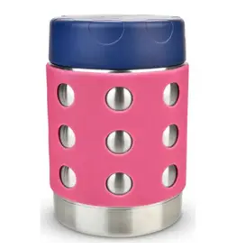 Lunchbots 12oz Thermal Dots Food Container, Pink