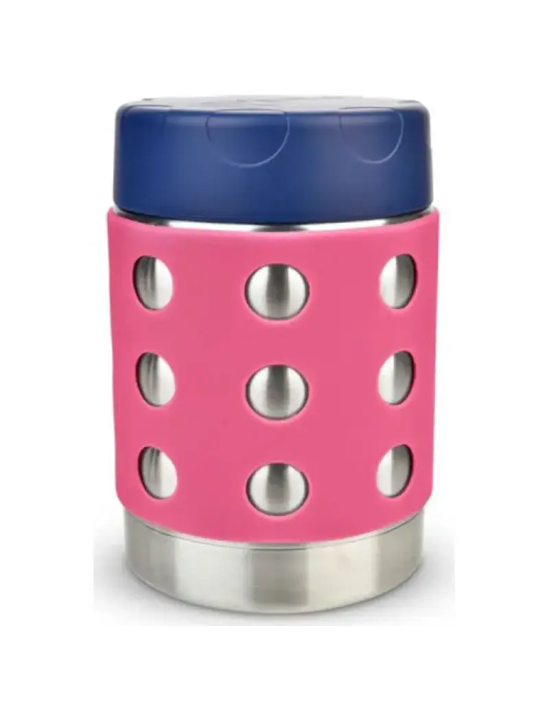 Lunchbots 12oz Thermal Dots Food Container, Pink
