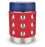 Lunchbots 12oz Thermal Dots Food Container, Red