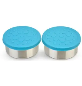 Lunchbots Large (4.5 oz) Stainless Steel Dip Containers (Set of 2), Aqua